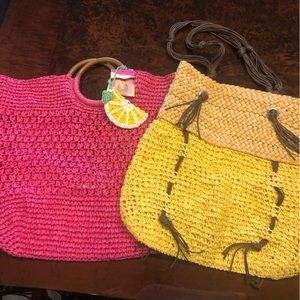2 new Tabitha Brown nwt straw bags!